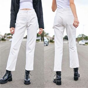 John Galt White Corduroy Carpenter Pants size small